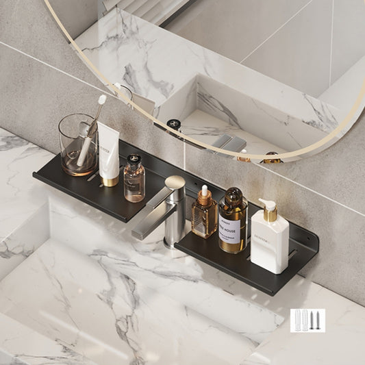 Faucet Rack Home Bathroom Vanity Shelf No Hole Storage Shelf, Length: 50cm U-shaped (Black) - Shelves by buy2fix | Online Shopping UK | buy2fix