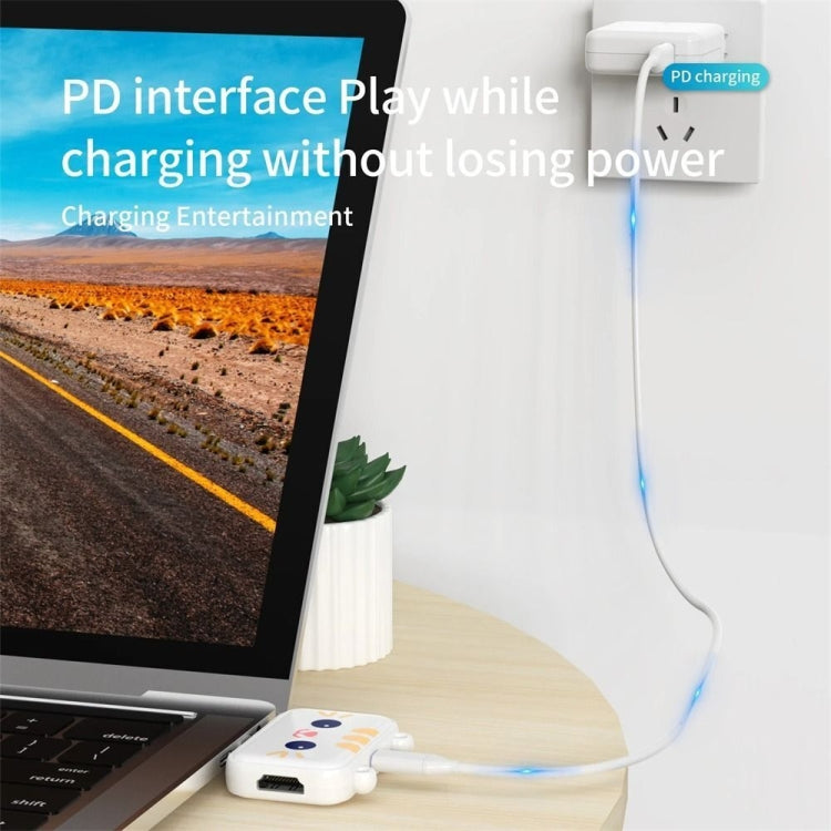 3 In 1 Type-C Docking Station USB Hub For iPad / Phone Docking Station, Port: 3H HDMI+PD+USB3.0  White - USB HUB by buy2fix | Online Shopping UK | buy2fix