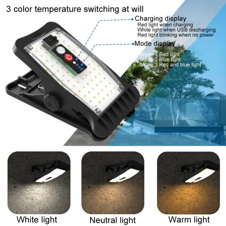 Solar Outdoor Clip Light LED Courtyard Garden Lamp Human Induction Wall Light Emergency Light, Style: Remote Control Model - Solar Lights by buy2fix | Online Shopping UK | buy2fix