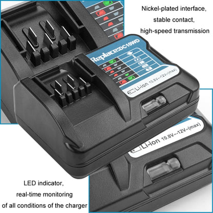 For MAKBL1013 10.8V~12V Lithium Battery Charger, Specification: US Plug - Electric Saws & Accessories by buy2fix | Online Shopping UK | buy2fix