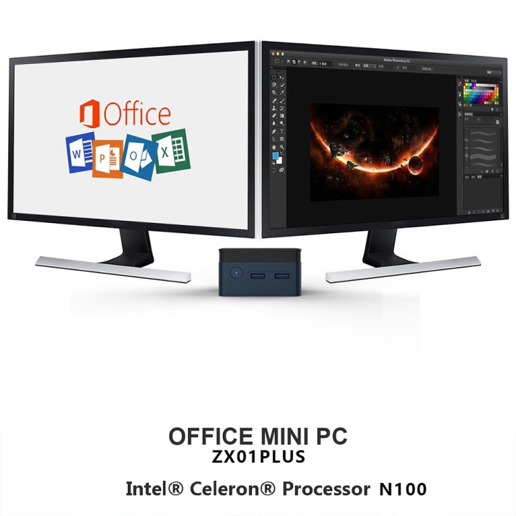 N100/DDR5 12th AlderLake-N100 Dual 4K60Hz Office And Home Mini PC, Spec: 12G+0 /UK Plug - Windows Mini PCs by buy2fix | Online Shopping UK | buy2fix