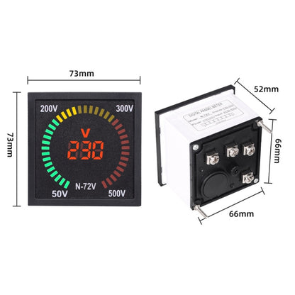 SINOTIMER N-72V AC Voltage Signal Indicator Square Turntable LED Digital Display Voltmeter - Current & Voltage Tester by SINOTIMER | Online Shopping UK | buy2fix