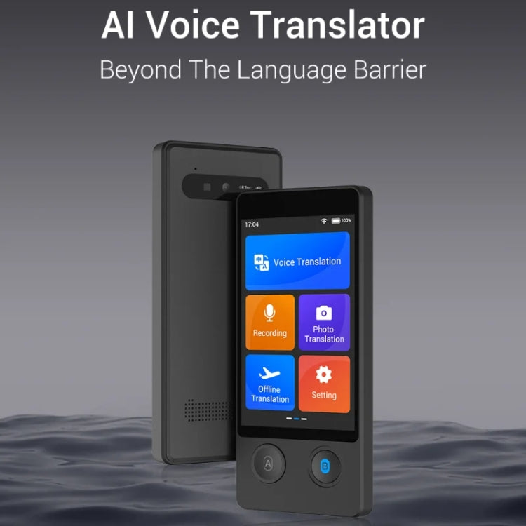 Hishell W12 144 Languages AI Voice Translator Smart Camera Translator Offline Dialogue Real-Time Mutual Translation(Black) -  by Hishell | Online Shopping UK | buy2fix