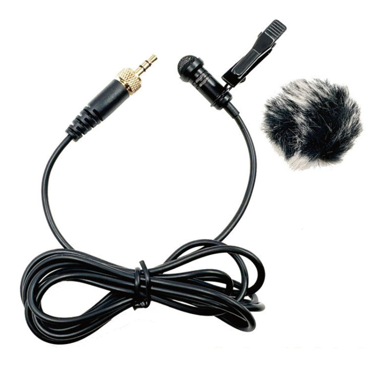 3.5mm Straight Internal Thread Plug Wireless Transmitting Lavalier Microphone, Length: 3m(Rabbit Fur Windproof Cover) - Microphone by buy2fix | Online Shopping UK | buy2fix