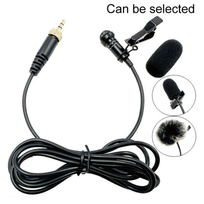 3.5mm Straight Internal Thread Plug Wireless Transmitting Lavalier Microphone, Length: 5m(Rabbit Fur Windproof Cover) - Microphone by buy2fix | Online Shopping UK | buy2fix