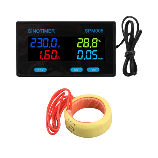 SINOTIMER SPM005 AC Digital Display Voltage Current Power Electricity Multifunctional Monitoring Meter, Specification: 200A - Current & Voltage Tester by SINOTIMER | Online Shopping UK | buy2fix