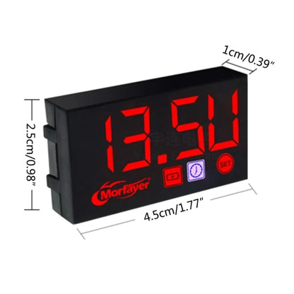 Compact LED Digital Display Time Voltmeter, Specification: 2 in 1 Water Temperature Green - Electrical Instruments by buy2fix | Online Shopping UK | buy2fix