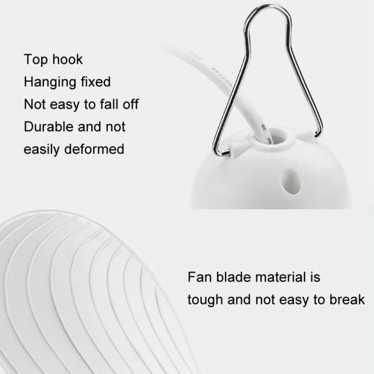 USB Home Dormitory Mute High Wind Power Mini Fan Six Blade Small Ceiling Fan, Style: Fan+Remote Control Speed Control Cord - Electric Fans by buy2fix | Online Shopping UK | buy2fix