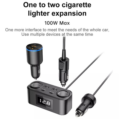 One To Four PD+QC Car Cigarette Lighter Multi-Port Mobile Phone Charger - Car Charger by buy2fix | Online Shopping UK | buy2fix