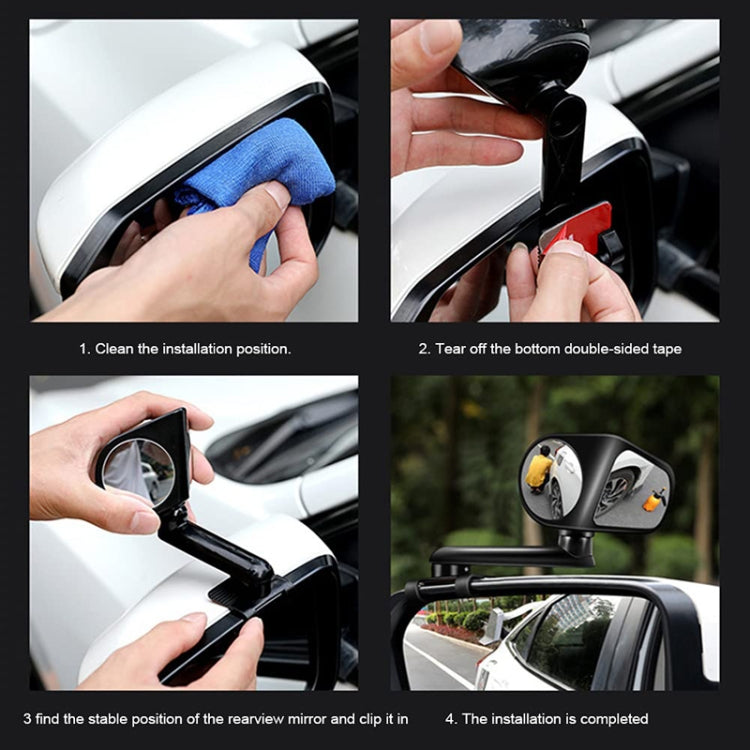 Car Auxiliary Mirror Multi-Function Wide-Angle Rear View Reversing Mirror(White Right) - Convex Mirror & Accessories by buy2fix | Online Shopping UK | buy2fix