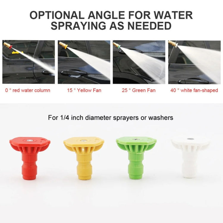 High-pressure Car Washer Nozzle Fan-shaped 1/4 Quick Plug Connector Water Rifle Parts, Specification: 25 Degree (1.1 Nozzle) - Car Washer & Accessories by buy2fix | Online Shopping UK | buy2fix