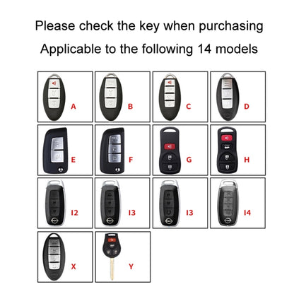 For Nissan Car Key Cover Keychain Anti-lost Number Plate, Style: I3 One-button Start - Car Key Cases by buy2fix | Online Shopping UK | buy2fix