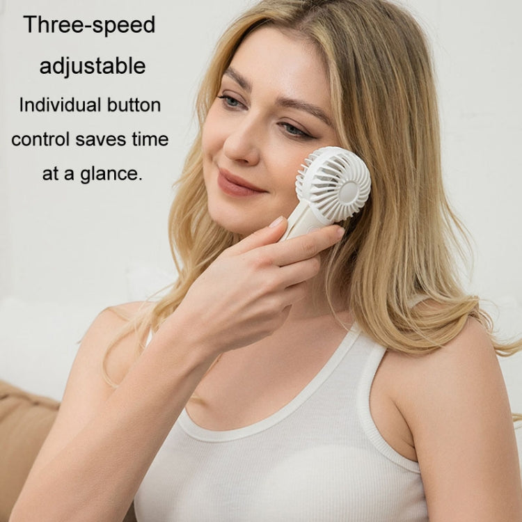 Portable Handheld Quiet Fan Silicone Hanging Neck Small Electrical Fan(Beige) - Electric Fans by buy2fix | Online Shopping UK | buy2fix