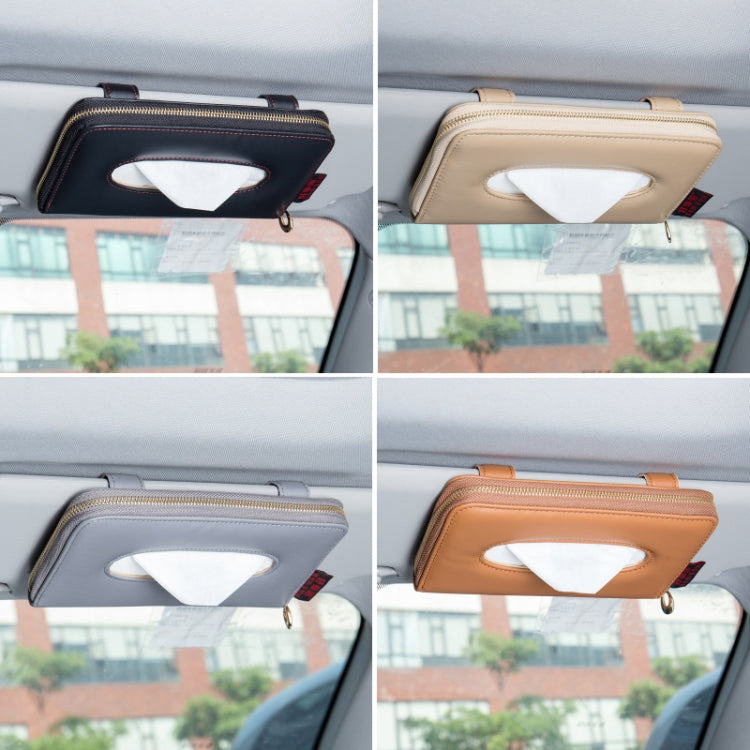 Car Sun Visor Skylight Hanging Tissue Box(H055 Black) - Stowing Tidying by buy2fix | Online Shopping UK | buy2fix