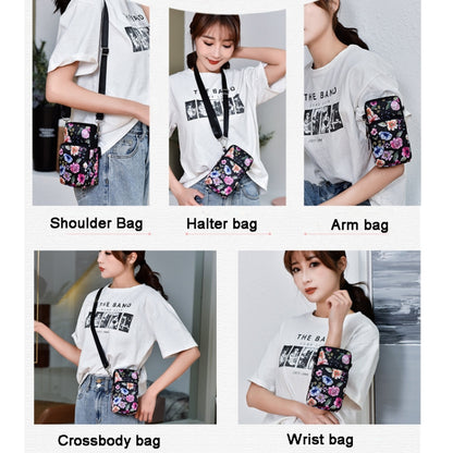 Printed Crossbody Mobile Phone Bag Mini Wallet With Arm Band, Style: Animal Park - Single-shoulder Bags by buy2fix | Online Shopping UK | buy2fix