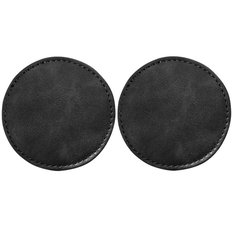 2pcs/ Set Car Suede Anti-Slip Water Coaster Car Interior Decoration(Black) - Car Drink Holders by buy2fix | Online Shopping UK | buy2fix