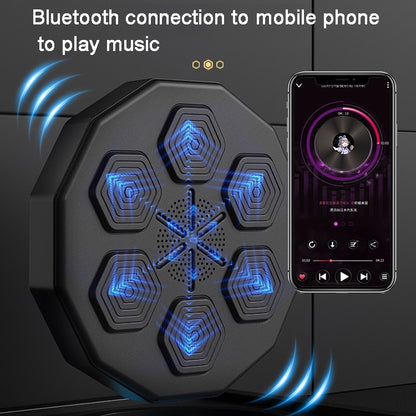 Bluetooth Intelligent Music Boxing Trainer Wall Mounted Electronic Boxing Practice With Adult Black Gloves - Boxing by buy2fix | Online Shopping UK | buy2fix