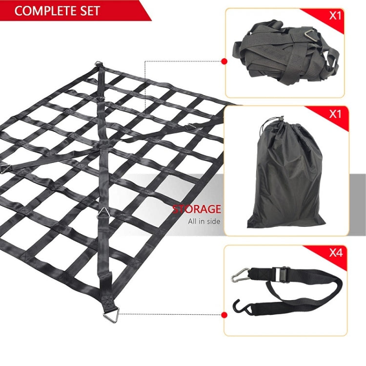 167x127cm Truck Bed Cargo Net Pickup Bed Netting Strap - Stowing Tidying by buy2fix | Online Shopping UK | buy2fix