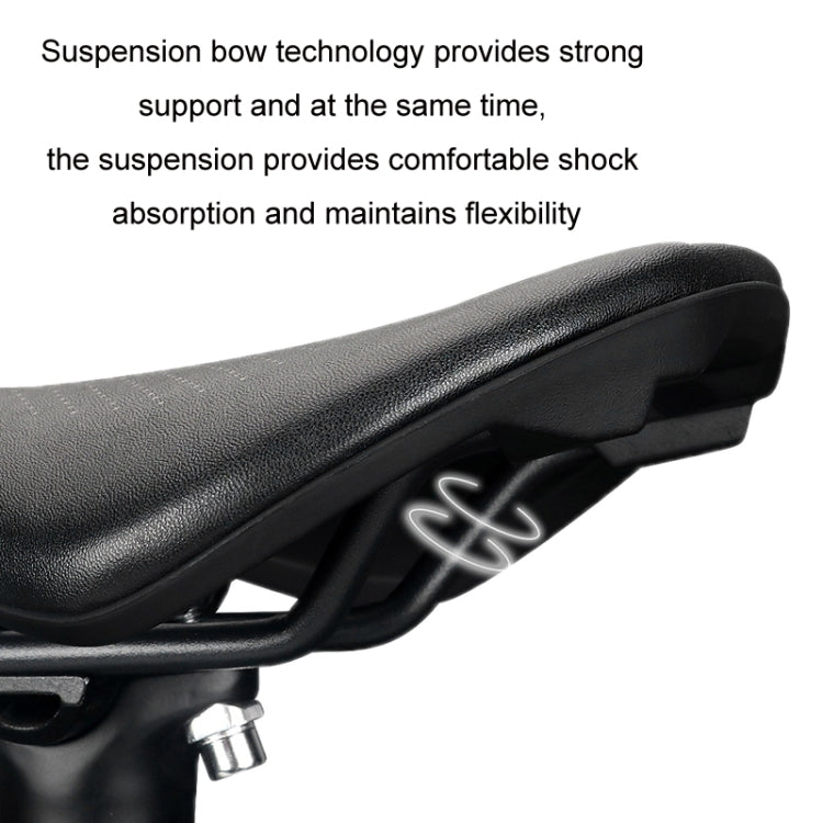 TOSEEK Bicycle Wide Seat Cushion Shock Absorption Comfortable Saddle, Color: Black - Bicycle Saddle by TOSEEK | Online Shopping UK | buy2fix