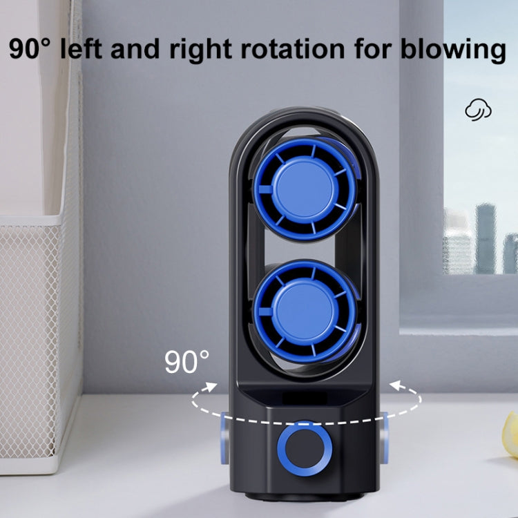 Intelligent Digital Display 100-Speed Stepless Speed Desktop Shaking Head Tower Fan(Dark Gray) - Electric Fans by buy2fix | Online Shopping UK | buy2fix