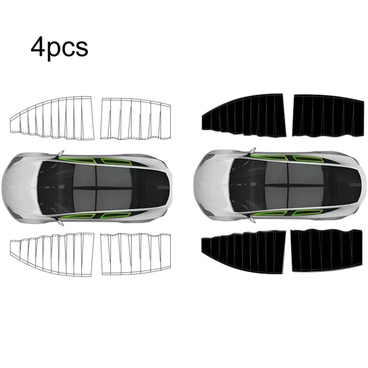 For Tesla Model Y 4pcs White Car Side Window Privacy Sun Protection Curtain - Window Foils & Solar Protection by buy2fix | Online Shopping UK | buy2fix