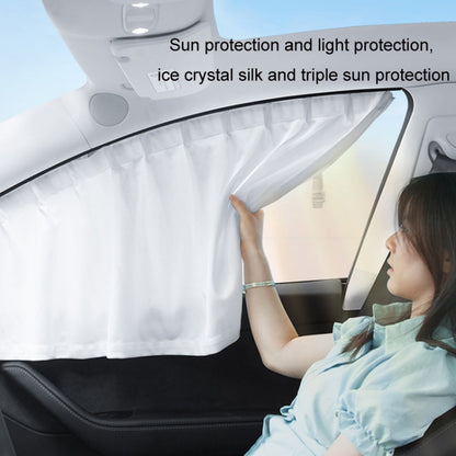For Tesla Model 3 4pcs Black Car Side Window Privacy Sun Protection Curtain - Window Foils & Solar Protection by buy2fix | Online Shopping UK | buy2fix