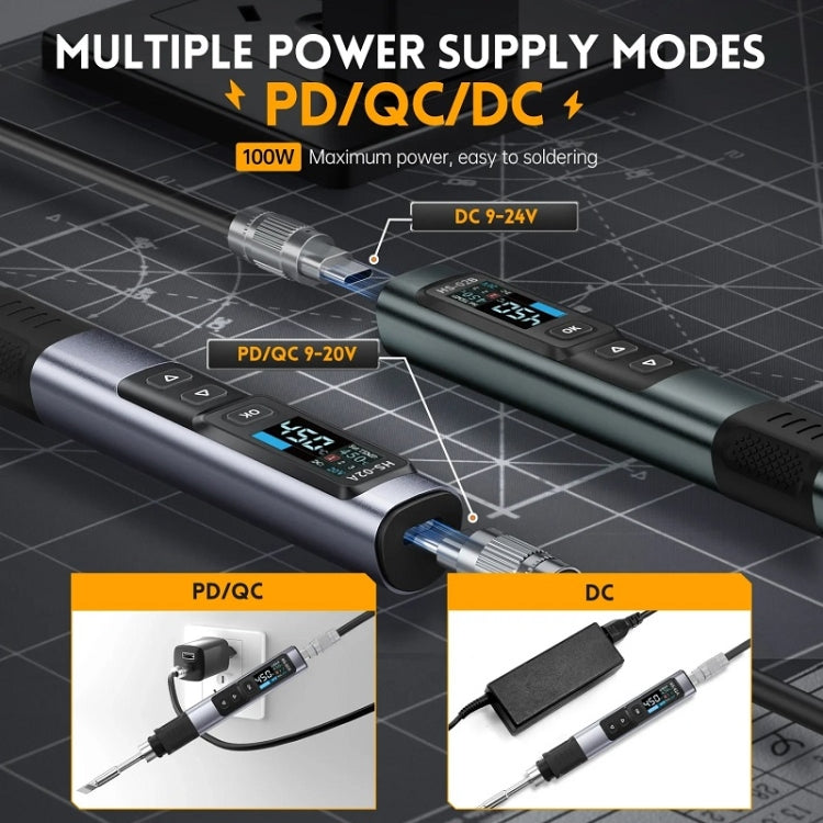 FNIRSI Portable Constant Temperature Soldering Iron Set, Model: HS-02B Standard 3 Head - Soldering Iron Set by FNIRSI | Online Shopping UK | buy2fix