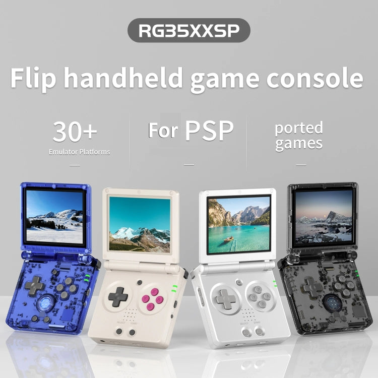 ANBERNIC RG35XXSP 3.5'' IPS Screen Flip Handheld Console Linux System WIFI Retro Video Game Player  64G+128G(Grey) - Pocket Console by ANBERNIC | Online Shopping UK | buy2fix