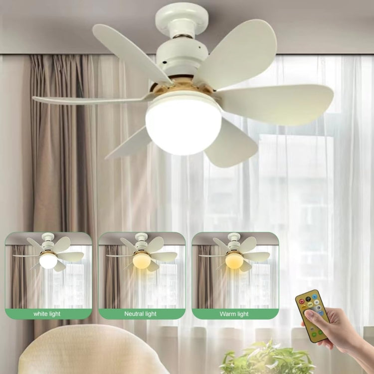 Home Small Fan Light E27 Snail Mouth Suspension Fan Lamp, Size: 520x185mm 40W Multi-color(Remote Control Without Base) - Electric Fans by buy2fix | Online Shopping UK | buy2fix