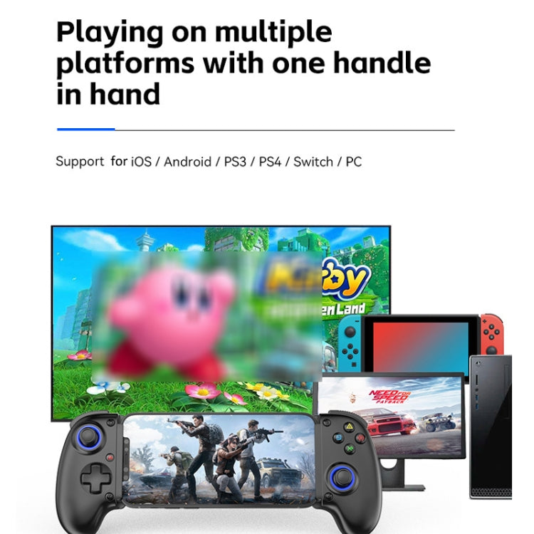 BSP-D10S Wireless Stretch Game Controller With Heat Dissipation Fan for Switch / Android / IOS / PC / PS3 / PS4(Pink) - Controller Gamepad by buy2fix | Online Shopping UK | buy2fix