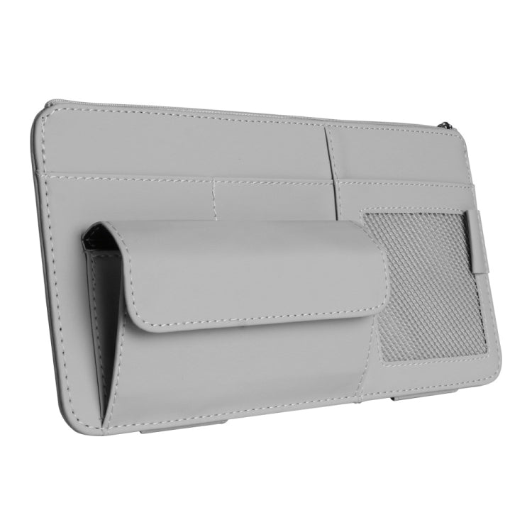 Multi-functional Car Sunshade Sunglasses ID Ticket Storage Bag Car Sun Visor Eyeglasses Case(Grey) - Stowing Tidying by buy2fix | Online Shopping UK | buy2fix