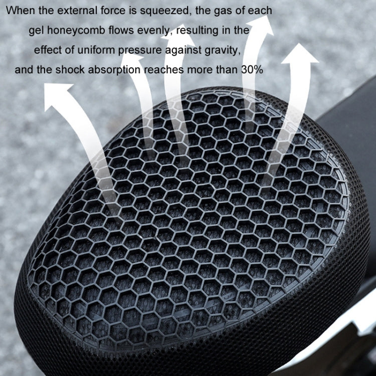 Motorcycle Breathable Massage Waterproof Sun-proof Silicone Seat Cushion(Black) - Seat Covers by buy2fix | Online Shopping UK | buy2fix