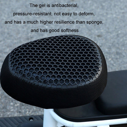 Motorcycle Breathable Massage Waterproof Sun-proof Silicone Seat Cushion(Black) - Seat Covers by buy2fix | Online Shopping UK | buy2fix