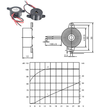 SFM-20B DC3-24V 95dB High Decibel Continuous Sound Alarm Active Piezo Buzzer - Others Alarm by buy2fix | Online Shopping UK | buy2fix