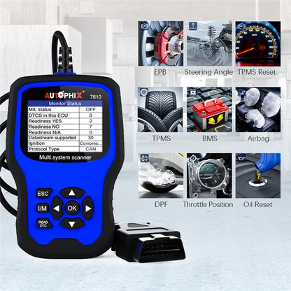AUTOPHIX 7610 OBD2 Scan Diagnostic Tool Full System Maintenance And Repair Detector - Electronic Test by AUTOPHIX | Online Shopping UK | buy2fix