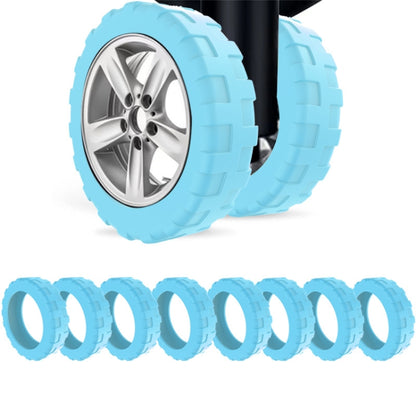 8pcs /Set Luggage Wheel Silicone Protective Cover Swivel Chair Wheel Sound Reducing Cover, Size: Small 4-5cm Wheels(4 Generation Luminous Blue) - Accessories by buy2fix | Online Shopping UK | buy2fix