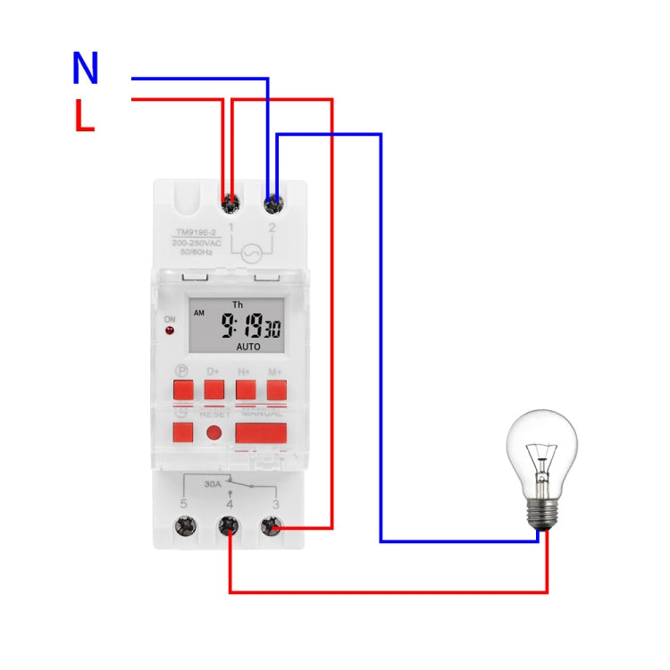 SINOTIMER TM919B-1 110V 30A Programmable Digital Timer Switch Automatic Cycle Timing Controller - Switch by SINOTIMER | Online Shopping UK | buy2fix