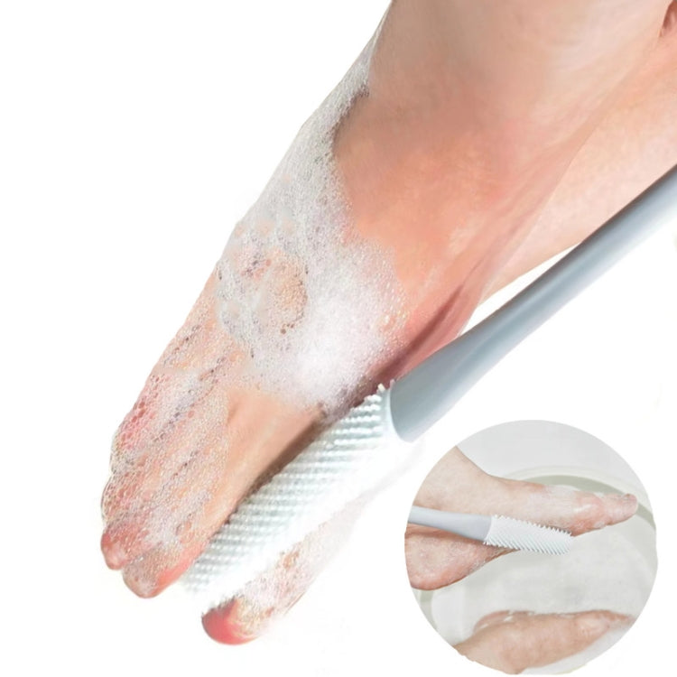 Foot Washing Brush Dry and Wet Toe Cleaning and Anti-Itch Brush, Style: Short Bristle(Lake Blue Gray) - Bath Brushes & Sponges by buy2fix | Online Shopping UK | buy2fix