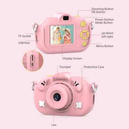 DC501 2.0-Inch 4X Zoom HD Digital Camera Mini Children Photography Camera, Color: Yellow - Children Cameras by buy2fix | Online Shopping UK | buy2fix