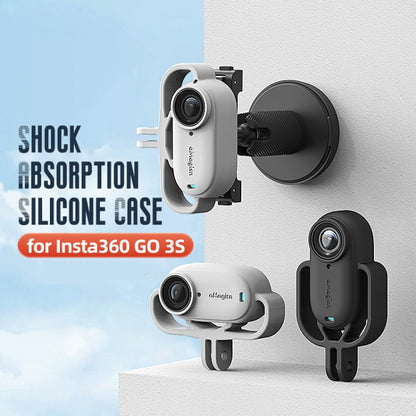 For Insta360 GO 3S Camera aMagisn Silicone Cover Shock-absorbing Protective Case(Vertical Gray) - Case & Bags by aMagisn | Online Shopping UK | buy2fix