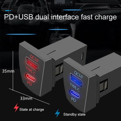 For Toyota RAV4 / WILDLANDER USB-PD Port 60W Fast Charging Modified Car Charger(Ordinary Power Cord) - DIY Modified Charger by buy2fix | Online Shopping UK | buy2fix