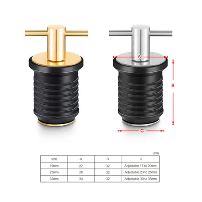 Marine Motorboat Deck Cross Drain Plug Screw, Size: Copper For 25mm - Marine Accessories & Parts by buy2fix | Online Shopping UK | buy2fix