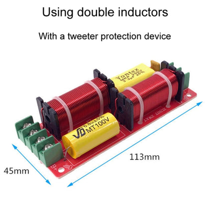 WEAH-2503 High and Low 2-way Speaker Crossover Hi-Fi Home Audio Solderless Divider(A Type Yellow Capacitor) - Audio Crossover by buy2fix | Online Shopping UK | buy2fix