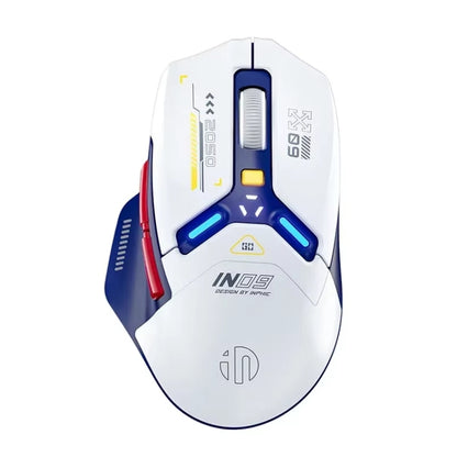 Inphic IN9 Tri-mode Wireless Bluetooth Gaming Office Computer Mouse(Blue) - Wireless Mice by Inphic | Online Shopping UK | buy2fix