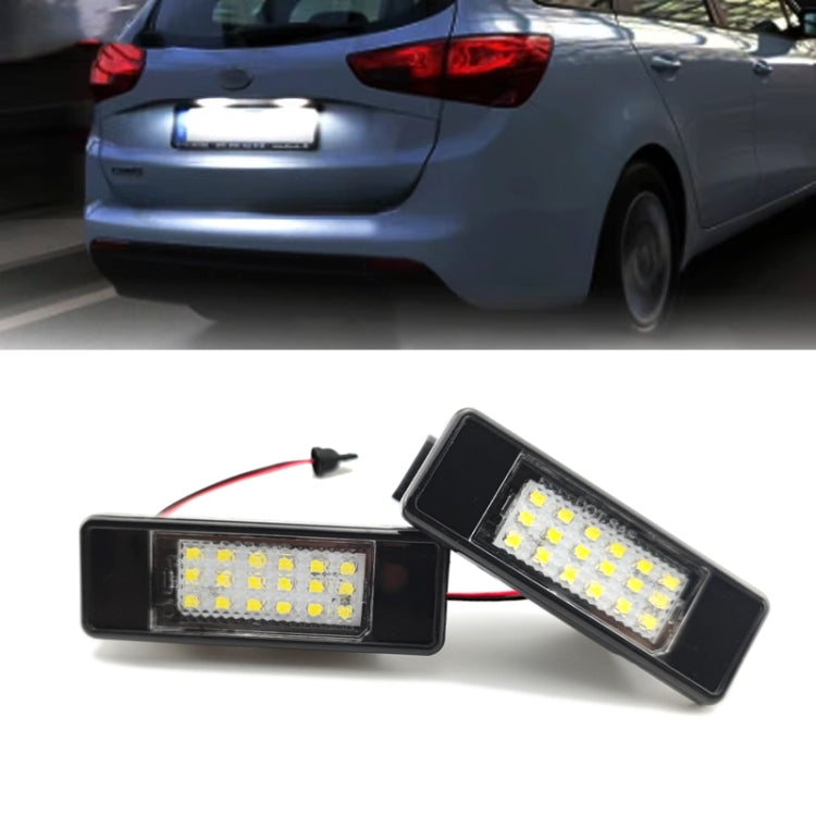 2pcs For Nissan Qashqai J10 / J11 / X-Trail / Teana License Plate Light Modification - License Plate Lights by buy2fix | Online Shopping UK | buy2fix