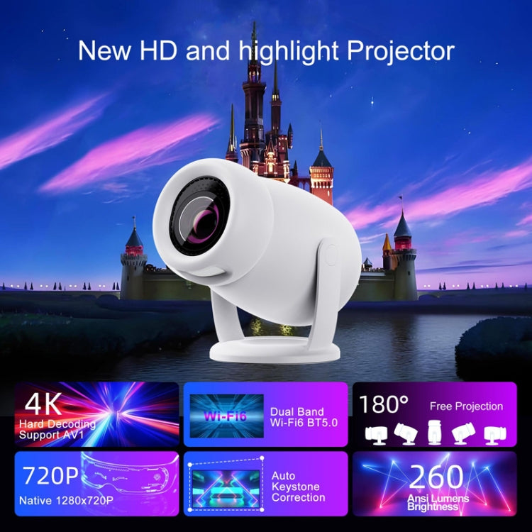 HY400 Android 12.0 System Intelligent Projector Portable Family Projector US Plug - Mini Projector by buy2fix | Online Shopping UK | buy2fix