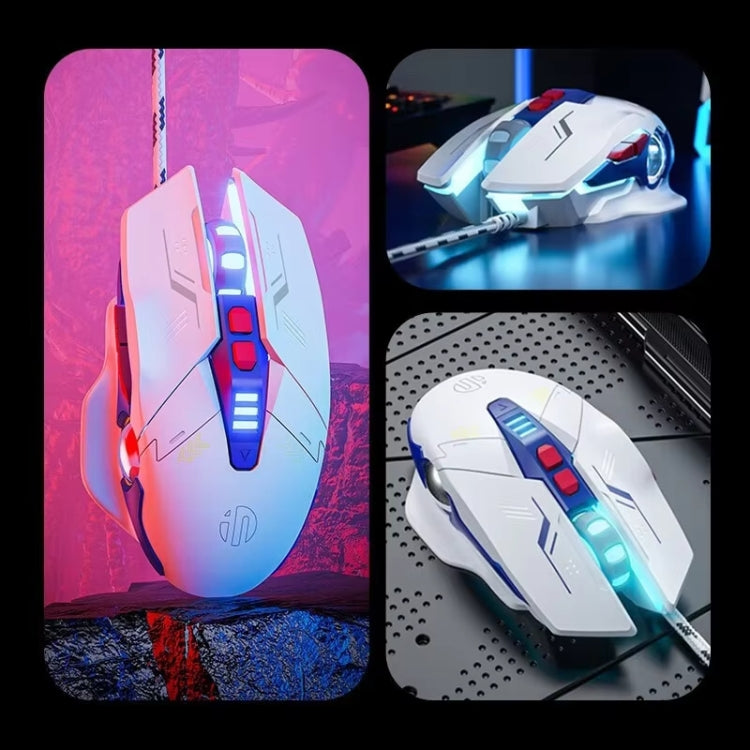 Inphic W9P Glowing Computer Gaming Wired Mouse(Silent Version) - Wired Mice by Inphic | Online Shopping UK | buy2fix