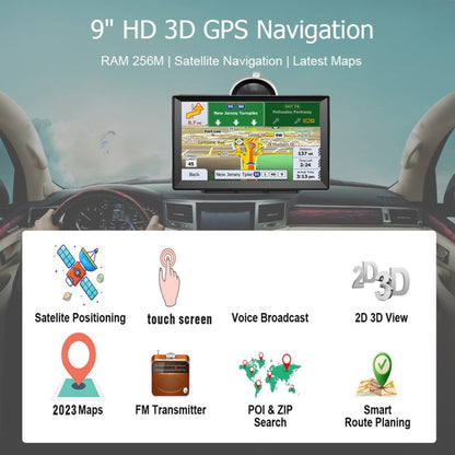 9 Inch 8G/256M Car GPS Navigator With Large Screen Capacitive Bluetooth Map, Area: South America Map - Car MP3 & MP4 & MP5 by buy2fix | Online Shopping UK | buy2fix