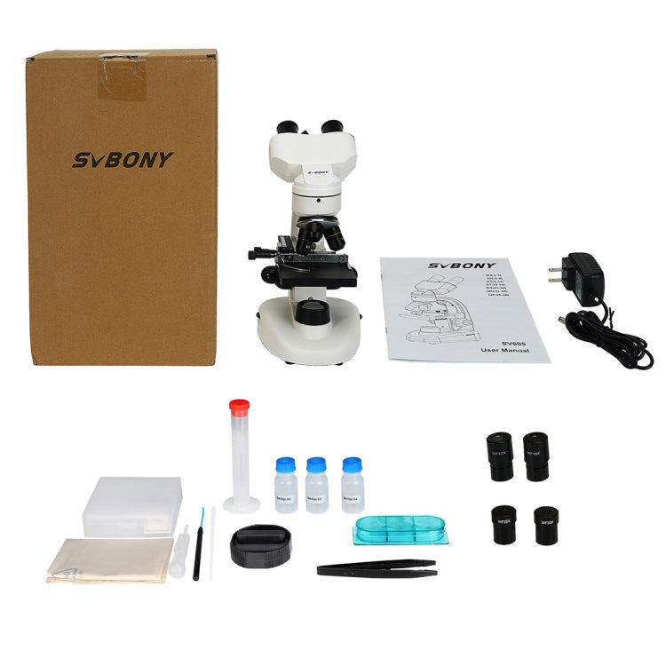 SVBONY SV605 40-1600X Compound Binocular Microscope, Adapter: US Plug - Digital Microscope by SVBONY | Online Shopping UK | buy2fix