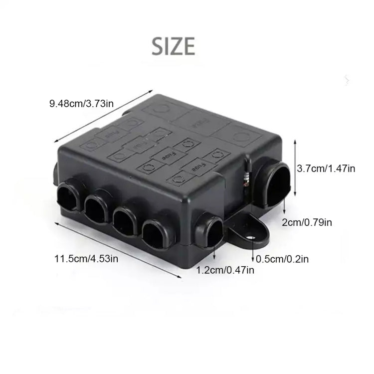 Five-Way One-Input Four-Output Fuse Box RV Power Supply Modification, Specifications: Fuse Box + Fuse - Fuse by buy2fix | Online Shopping UK | buy2fix